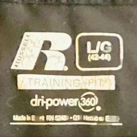 Russell Black Dri Power 360 Thumb Hole 3/4 Zip Athletic Running Hoodie Size L - Picture 10 of 11